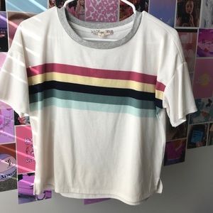 White Striped Tee